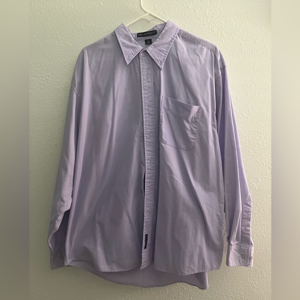 Port Authority Purple Dress Shirt Classic Long Sleeve
